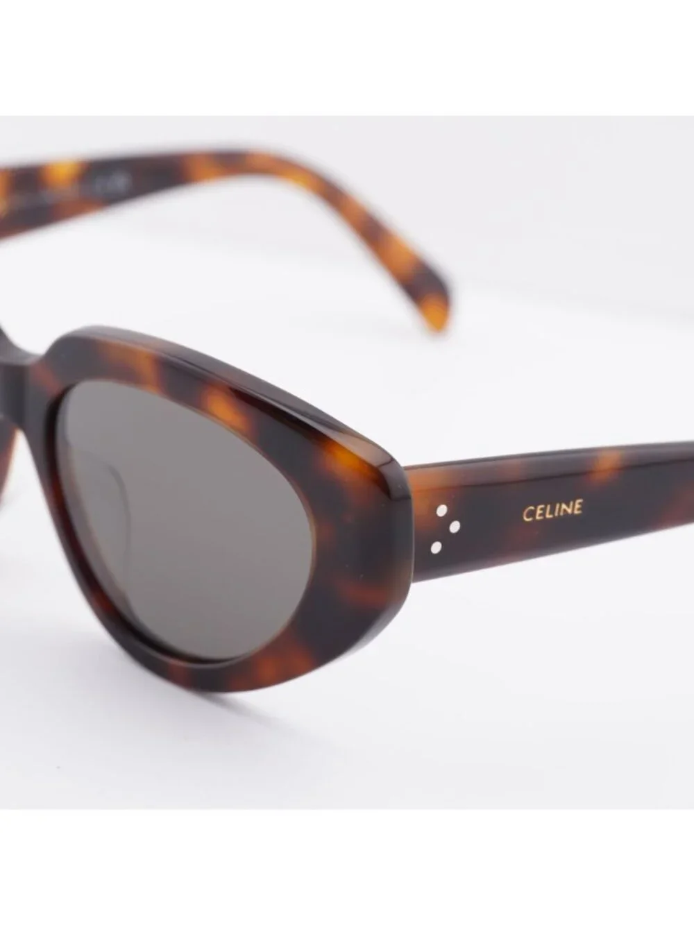 Celine CL40286F 53A Cat Eye Sunglasses - Havana / Grey